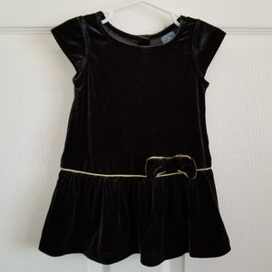 Like New/EUC babyGap Black velvet party dress
